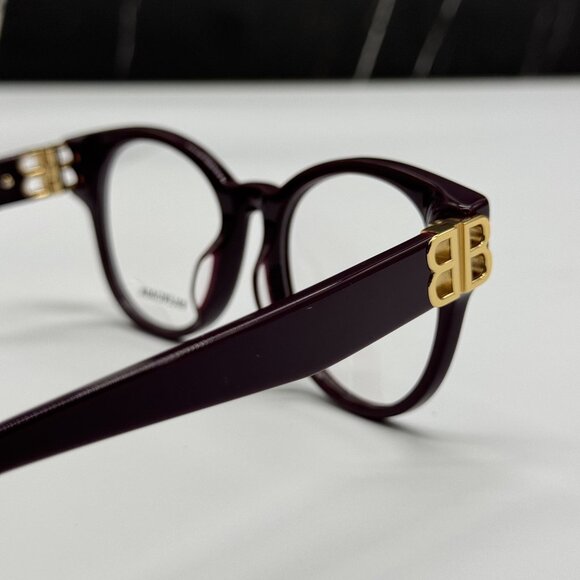 NEW BALENCIAGA BB0173O 003 VIOLET WOMEN EYEGLASSES BALENCIAGA - Picture 4 of 10